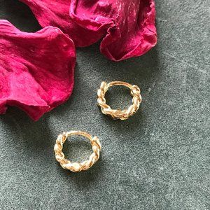 Mini Gold Hoops, 18k Gold Filled - New, Never Worn